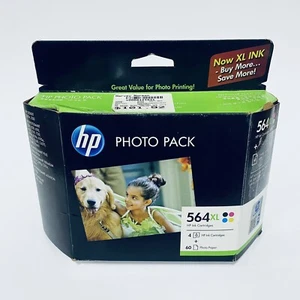 HP 564XL Ink Cartridges Genuine HP Value Pack Black & Colour Cyan Magenta Yellow - Picture 1 of 7