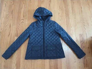 Children Place, girls quilted fleece lined jacket with hood, Navy, XL -14 - Picture 1 of 4