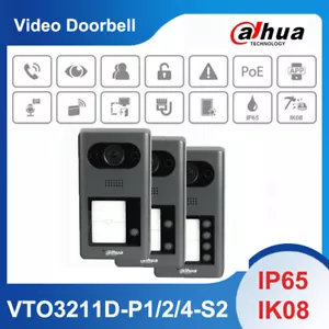 Timbre inteligente para exteriores Dahua VTO3211D-P1/2/4-S2 1/2/4 botones 1080P video PoE IP65 - Imagen 1 de 12