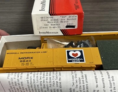 Intermountain Railway HO Kit 40524-06 Steel Sided Ice Bunker Morrell Meats NOS! - Image 1 of 4