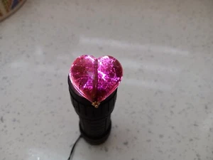 Vintage Murano Brown Purple Glass 9ct 375 Hallmarked Gold Heart Pendant Necklace - Picture 1 of 11