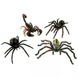 NUEVO Scorpion Huntsman Red-Back Funnel-Web Spider Model Collection - Juego de 4 7 cm - Imagen 1 de 7