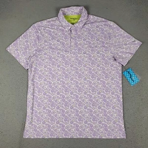 Camisa Polo Birdie Bound Para Hombre Talla Grande Púrpura Floral Golf Informal Manga Corta - Imagen 1 de 7