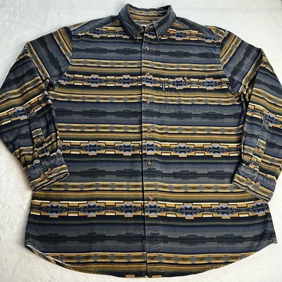 Woolrich Button Up Shirt Men's Large Aztec Flannel Long Sleeve - Image 1 of 4