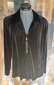 Whimsigoth Black Velour Collared Top XL Hook-and-Eye Goth Romance Velvet Shirt - Picture 1 of 20