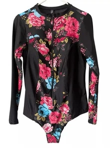 Torrid Active Wireless Long Sleeve Rashguard One Piece Swimsuit size 1X 14 16 - Picture 1 of 8