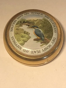 Halcyon Days Enamel Paperweight…Kingfisher ‘Peace & Happiness’ - 2” Circular VGC - Picture 1 of 6