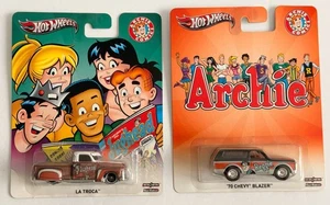 Hot Wheels 2 Cars Archie Comics Jughead La Troca & 70 Chevy Blazer Real Riders - Picture 1 of 19