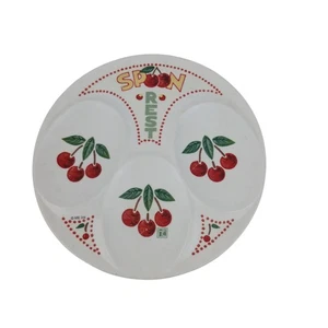 Vtg Mary Engelbreit Melamine Cherry Triple Spoon Rest - Picture 1 of 5