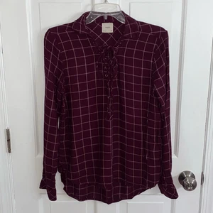 Harper long sleeve tie front blouse size S - Picture 1 of 11