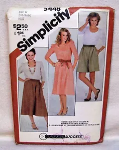 Patrón Simplicity #5448 Nueva Falda Top SIN CORTAR - Calzoncillos - Falda Talla 10-14 - Imagen 1 de 1