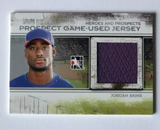 2011 In the Game Heroes & Prospects Game used Jersey Jordan Akins Silver Version