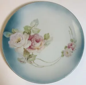 JSV Germany Handpainted 8 3/8” Plate, Roses - Picture 1 of 3