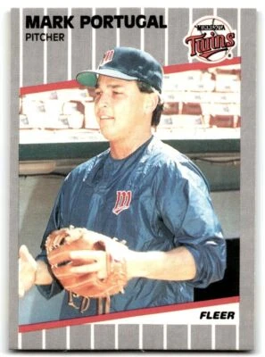 1989 Fleer Mark Portugal p Minnesota Twins #123 - Image 1 of 2