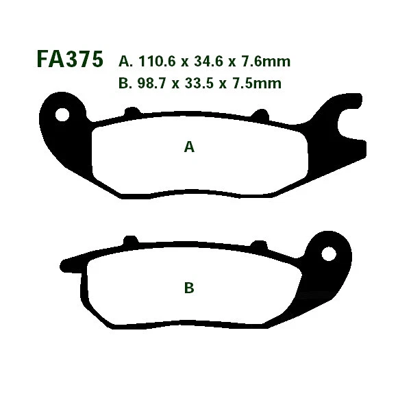 EBC Bremsbeläge vorn passend für AJS CR3 125 Regal Raptor Bj. 2006-2008 - Bild 1 von 1