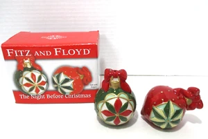 Fitz & Floyd The Night Before Christmas Salz & Pfefferstreuer Ornamente F&F - Bild 1 von 7