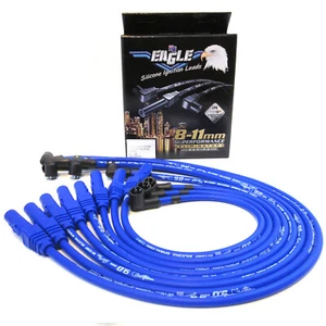 Eagle 9mm Ignition Spark Plug Leads 8cyl Fits FORD CLEVELAND 302 351 Blue. - Picture 1 of 3