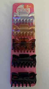 Conair Value Pack 5 Count Jaw Clips Silver, Gold, Tortoise & Black  49416 - Picture 1 of 1