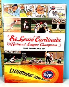 🔥 1969 St. Louis Cardinals Baseball Program v Phillies Unscored!!🔥 - Picture 1 of 4