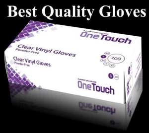 OneTouch Durchsichtige Vinyl Pulverfreie Einweghandschuhe Medizinische Reinigungsbox von 100 - Bild 1 von 1