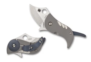Spyderco Knives Pochi Frame Lock Titanium S45VN Stainless C256TIP Pocket Knife - Picture 1 of 4