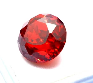 Certified 92.65 Ct Natural Cambodian Pretty Red Round Cut Zircon Loose Gemstone - Picture 1 of 4