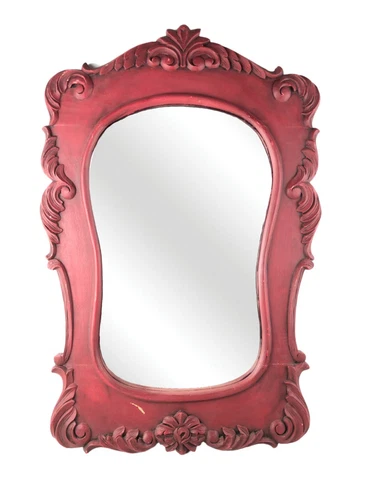 Large Turner Style Wall Mirror Dark Pink - Red Cover