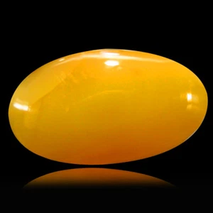 3,10 ct Hervorragender ovaler Cabochonform (15 x 8 mm) gelber Opal natürlicher Edelstein - Bild 1 von 1