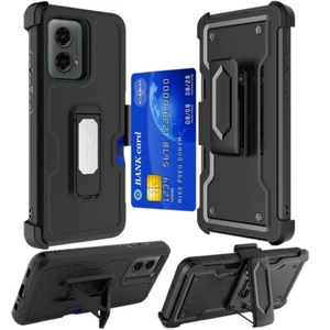 Coque téléphone pour Moto G Stylus 5G 2024 étui carte avec support clip ceinture housse - Photo 1 sur 11