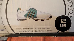 Adidas Tour 360 737783 - 36 RWhite/Nordic/Mt Gold size 12 US NOS Golf Shoes - Picture 1 of 11