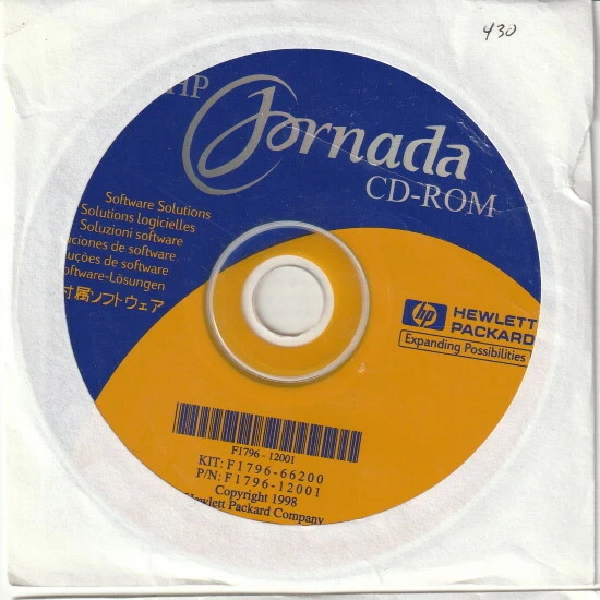 HP Jornada 430 430se Palmtop Software Install CD-ROM Genuine Original - Image 1 of 1
