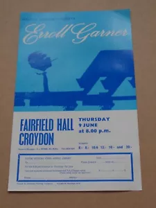 Errol Garner 1966 Fairfield Hall, Croydon Handbill - Picture 1 of 1