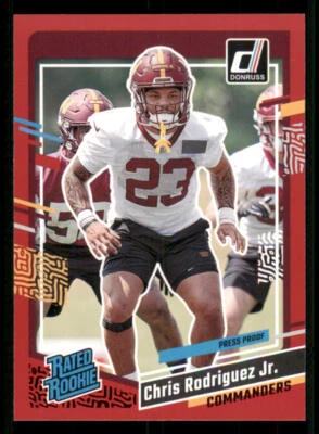 2023 Donruss Press Proof Red #398 Chris Rodriguez Jr. RR - Image 1 of 2