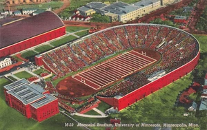 DE COLECCIÓN POSTAL DE LINO MINNEAPOLIS MN ESTADIO DE LA UNIVERSIDAD DE MINNESOTA 071923 - Imagen 1 de 2