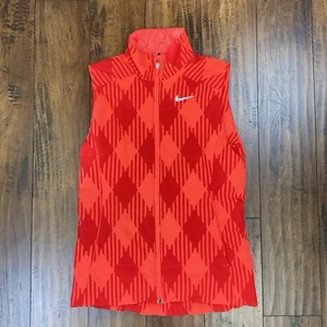 NIKE GOLF Women’s Thermal Vest Insulated Full Zip Orange EUC Size Small - Picture 1 of 9