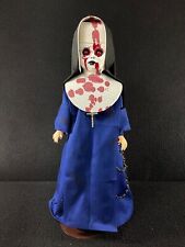 CREEPY HALLOWEEN SCARY NUN SPOOKY DOLL PROP WITH STAND OOAK