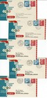 Stamp Greece 1956 on 5 x QANTAS Olympic Games Athens to Australia flight covers