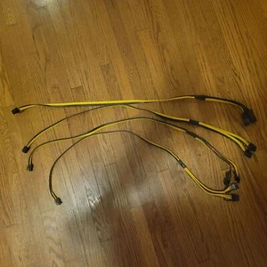 (4 Pc) 6Pin to 6+2Pin Y Splitter 14AWG 32" PSU Breakout Board to GPU Power Cable - Picture 1 of 4