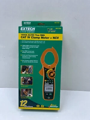 Extech MA1500 Extech True-RMS AC/DC Zangenmessgerät, 1500AAC/DC+ NCV - Bild 1 von 4