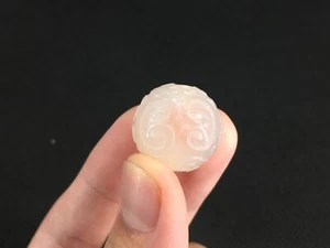 Rare Magic Power Tibetan Ritual feature Old Agate *fret* dZi Bead amulet Q4 - Picture 1 of 7