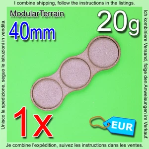 1x Movement Tray 1x3 3x1 40mm Round Base (6mm gap) Warhammer 40k Age Of Sigmar - Bild 1 von 8