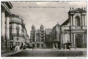 CPA 21 - DIJON - EGLISE SAINT MICHEL ET BOURSE DU COMMERCE, LE THEATRE A GAUCHE - Imagen 1 de 1