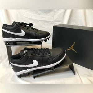 Jordan 1 Retro MCS Low Black/White Mens Baseball Cleats—Size 13 - Picture 1 of 7