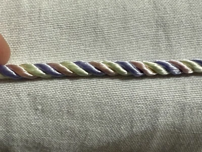 3/16" 58 yards Twist Cord Rope Trimming upholstery trim yellow blue pink - Image 1 of 4