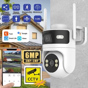 Tuya Security Camera 6MP Dual Lens Outdoor Protection WiFi Motion Tracking Video - Bild 1 von 16