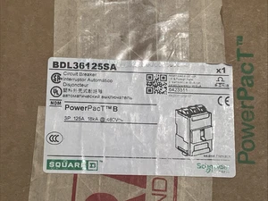 Disyuntor caja moldeada cuadrada D BDL36125SA/BDL36125 3P 125A derivación 110-130V - Imagen 1 de 14
