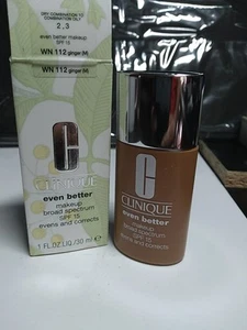 Clinique Even Better Makeup Broad Spectrum SPF 15, WN 112 GINGER, 1 fl oz NIB - Picture 1 of 3