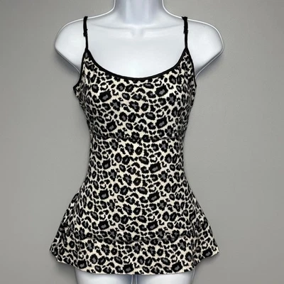 Babydoll I Am Yummie Negro Blanco Leopardo Control Abdomen Cami Talla L Foto 1 de 4