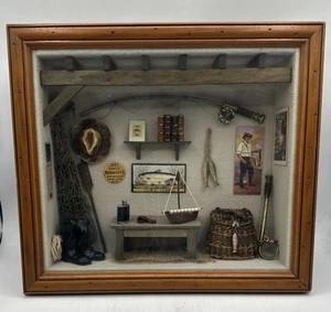 14"X15" Angeln Shadow Box Minnesota Forelle Gaff Boot Jack Rohr Haken Paddel Netz - Bild 1 von 8