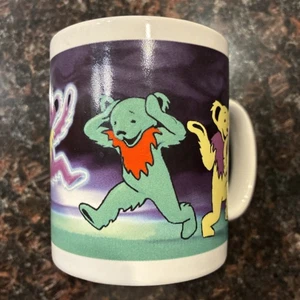 Taza Grateful Dead Vandor 1998 calcomanía relámpago osos danzantes - Imagen 1 de 12